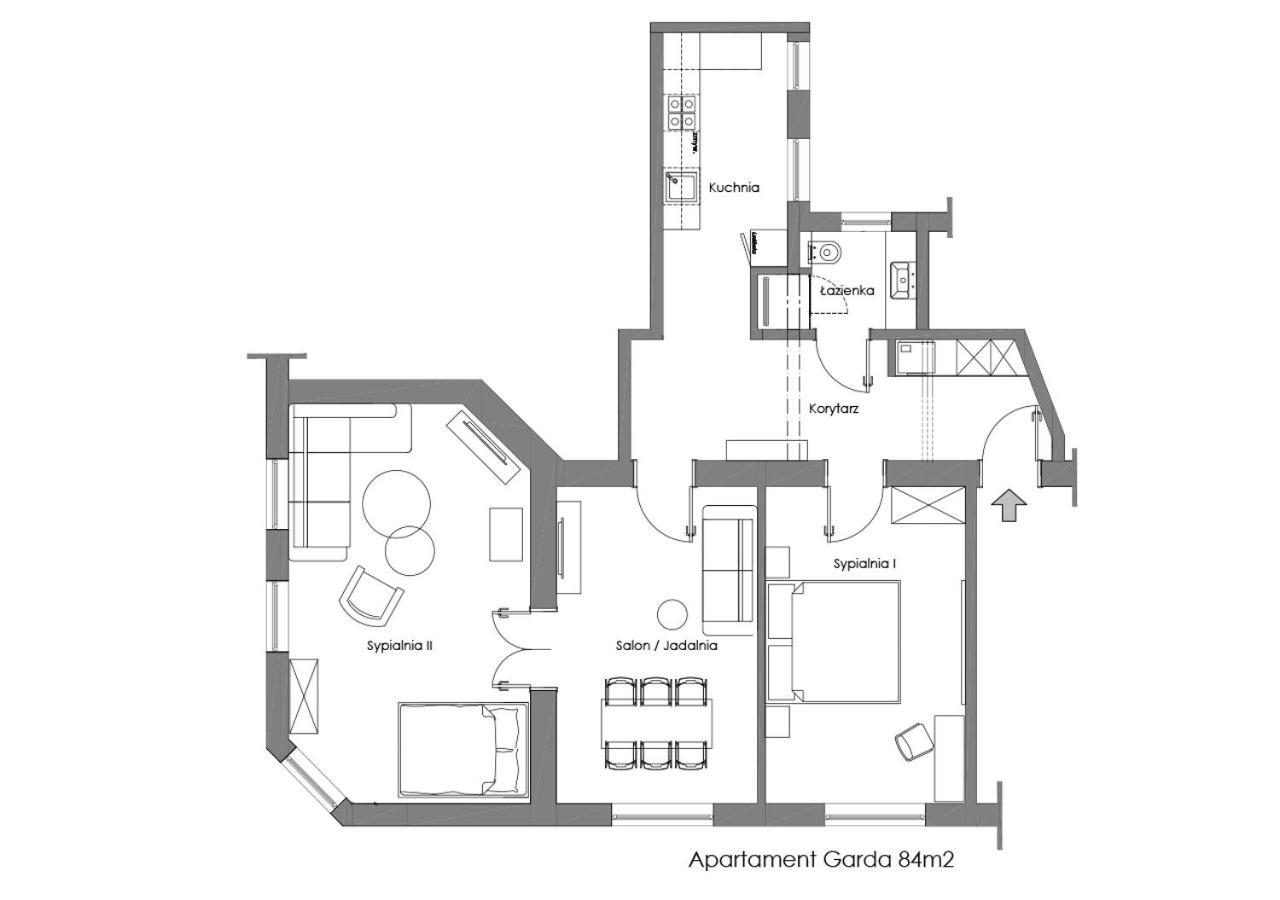 Sanhaus Apartments - Garda - Apartament Z 2 Sypialniami I Parkingiem Sopot Eksteriør billede